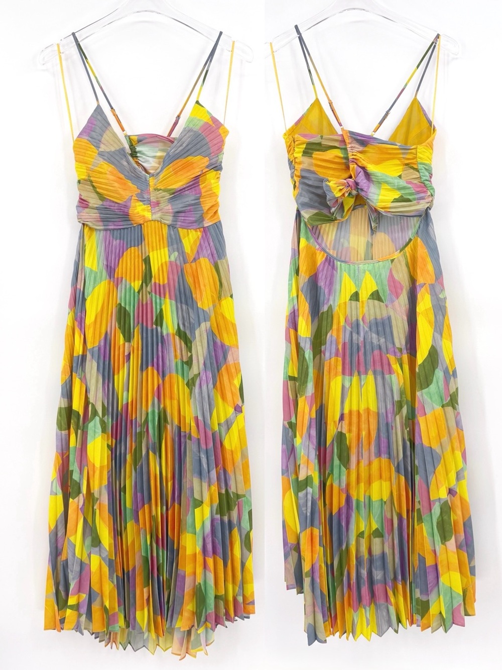 ASTR the Label Blythe Floral Midi Dress Yellow M - Picture 6 of 16